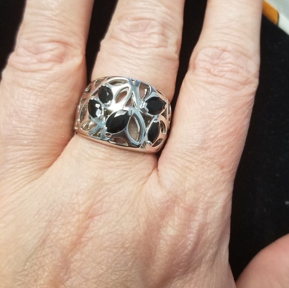 Di Modolo Sterling Silver Black Onyx Ring